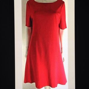 💋Ellen Tracy A Line Flare Hem Lined Stretch Dress